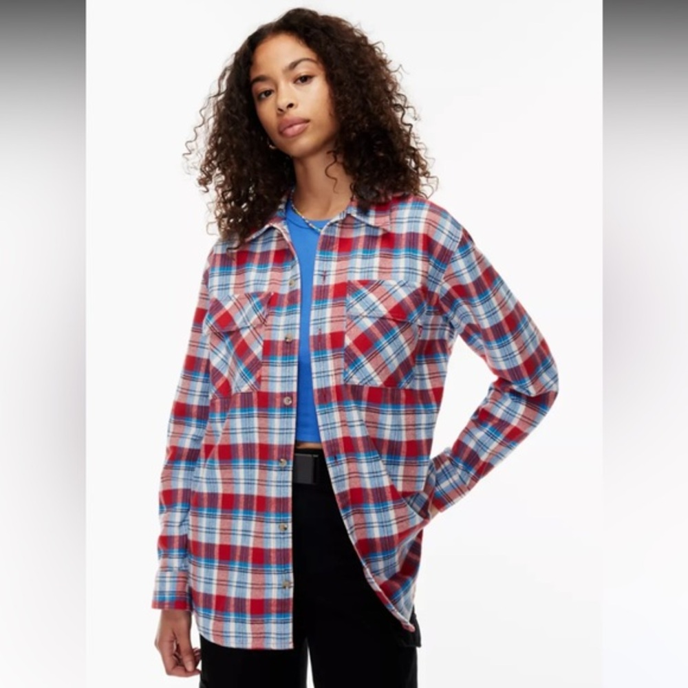 Plaid Oversized Shirt TNA/ S / Flannel 🎄 Host Pick